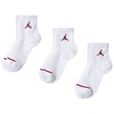 Shop Air Jordan 3-pack White Jumpman Sock