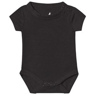 Shop A Happy Brand Black Short Sleeve Baby Body