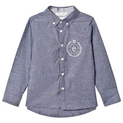 Shop Ebbe Kids Denim Chambray Vest Shirt In Blue
