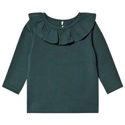 Shop A Happy Brand Forest Green Flounce Top