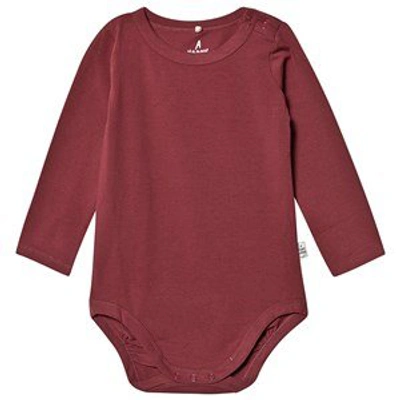 Shop A Happy Brand Burgundy Baby Body In Red