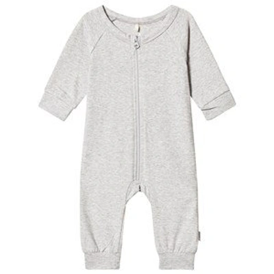 Shop A Happy Brand Grey Melange Baby Bodysuit