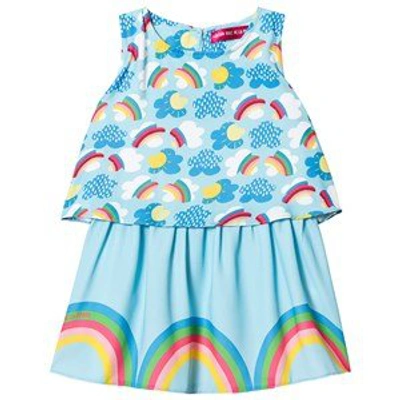 Shop Agatha Ruiz De La Prada Blue Rainbows And Clouds Dress