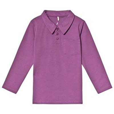 Shop A Happy Brand Purple Long Sleeve Polo
