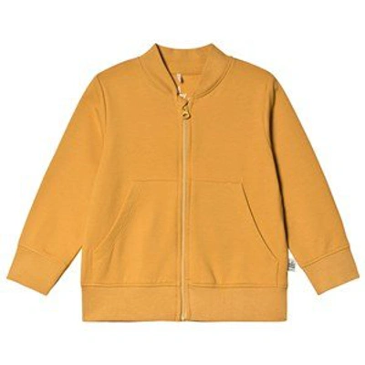 Shop A Happy Brand Warm Honey Baseball Cardigan In Yellow