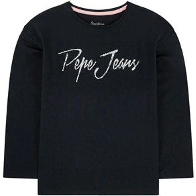 Shop Pepe Jeans Logo Print T-shirt In Black