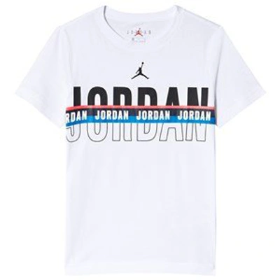 Shop Air Jordan White Branded T-shirt