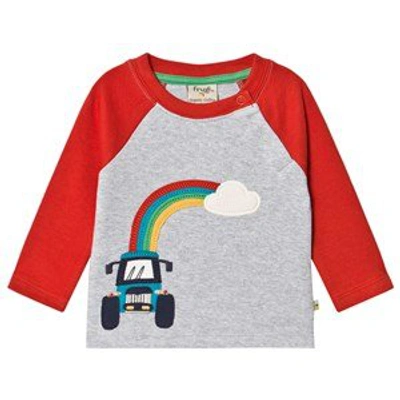 Shop Frugi Gray Tractor T-shirt In Grey