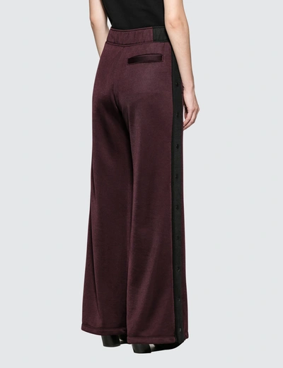 Shop Alexander Wang T Sleek French Wide Leg Pants With T Detail In Red