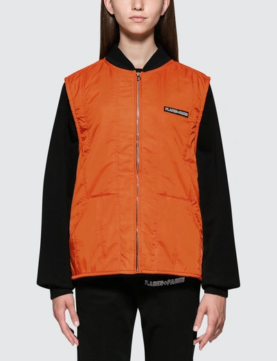 Shop Places+faces Vest Jacket In Orange