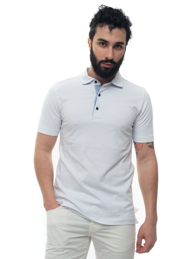 Shop Andrea Fenzi Short Sleeve Polo Shirt In White