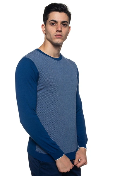 Shop Andrea Fenzi Round-necked Pullover In Blue