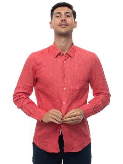 Shop Vincenzo De Lauziers Linen Shirt In Red