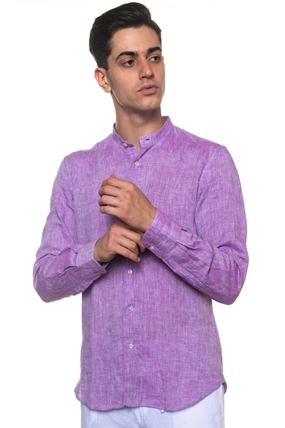 Shop Vincenzo De Lauziers Casual Shirt In Violet