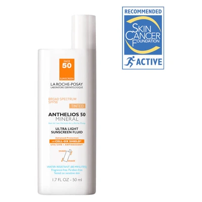 Shop La Roche-posay Anthelios Tinted Ultra-light Mineral Sunscreen Spf 50 (1.7 Fl. Oz.)