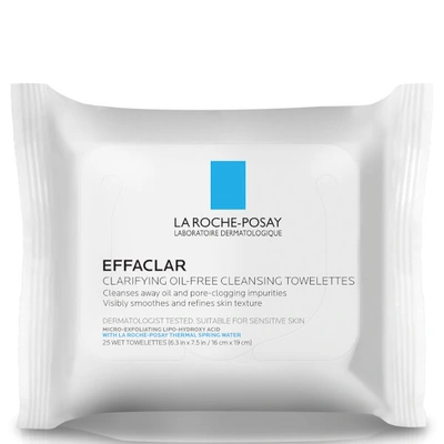 La Roche-posay Effaclar Clarifying Oil-free Cleansing Towelettes Facial  Wipes, 25 Count | ModeSens