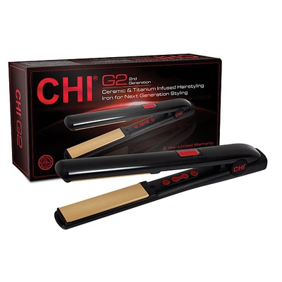 Shop Chi G2 1 Inch Ceramic Titanium Infused Hairstyling Iron (various Colours) In Shiny