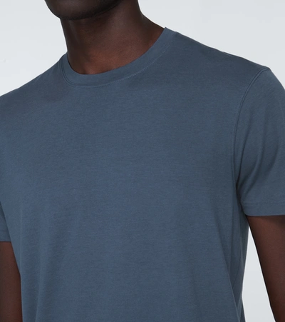 Shop Tom Ford Cotton Crewneck T-shirt In Blue