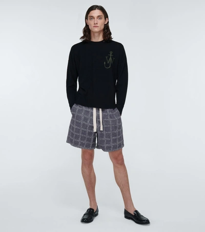 Shop Jw Anderson Logo Printed Shorts In Blue