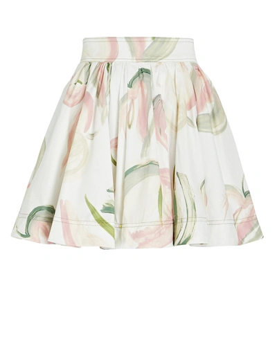 Shop Aje Imprint Floral Mini Skirt In Ivory/green/pink