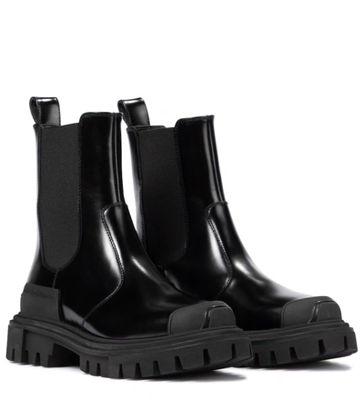 Shop Dolce & Gabbana Patent Leather Chelsea Boots In Black