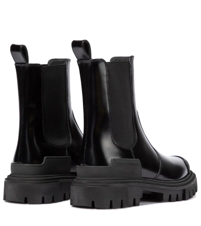 Shop Dolce & Gabbana Patent Leather Chelsea Boots In Black