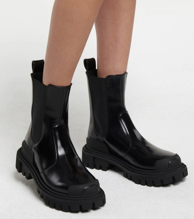 Shop Dolce & Gabbana Patent Leather Chelsea Boots In Black