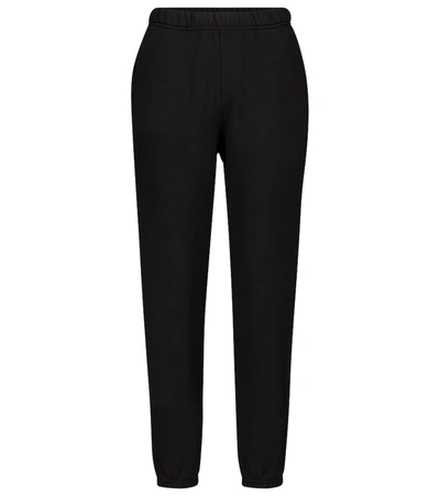 Shop Les Tien Cotton Fleece Sweatpants In Black