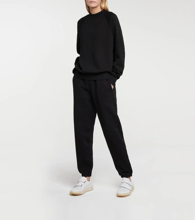 Shop Les Tien Cotton Fleece Sweatpants In Black