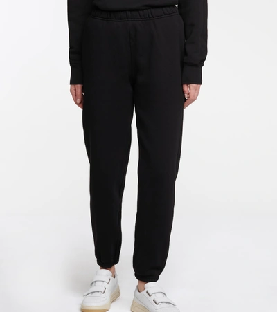 Shop Les Tien Cotton Fleece Sweatpants In Black