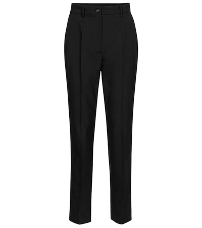 Shop Dolce & Gabbana High-rise Slim Pants In Black