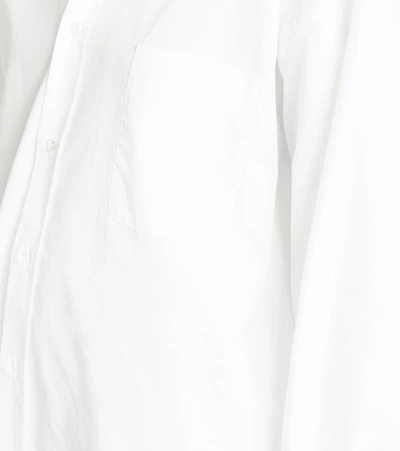 Shop Maison Margiela Oversized Cotton Poplin Shirt In White