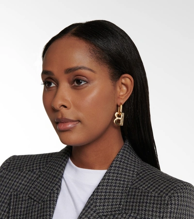 Balenciaga B Chain Xl Earrings In Gold