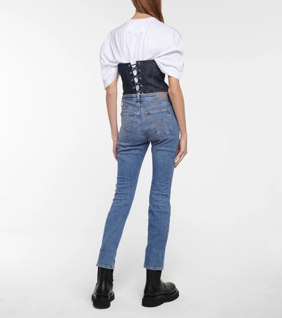 Shop Ag Mari High-rise Slim Jeans In Blue