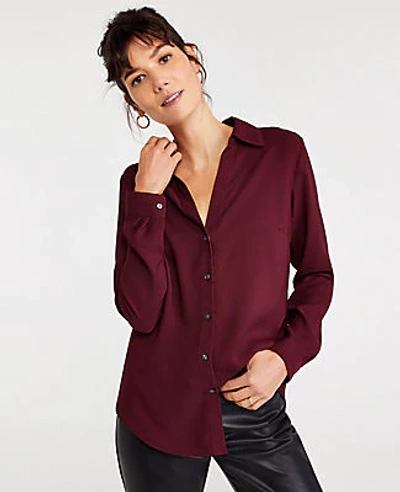 Shop Ann Taylor Essential Shirt In Mauve Rose