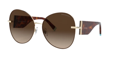 Shop Tiffany & Co . Woman Sunglasses Tf3069 In Brown Gradient