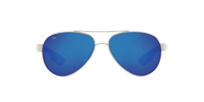 Costa Del Mar Loreto Polarized Blue Mirror Aviator Sunglasses Lr 21 Obmglp In Blue Mirror