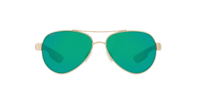 Costa Del Mar Costa Unisex Sunglasses 6s4006 Loreto In Green Mirror