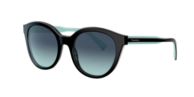 Shop Tiffany & Co . Woman Sunglasses Tf4164 In Tiffany Blue Gradient