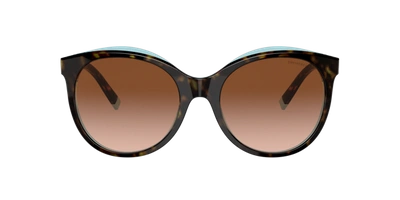 Shop Tiffany & Co . Woman Sunglass Tf4175b In Brown Gradient