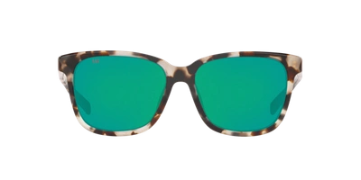Costa Del Mar Costa Woman Sunglasses 6s2009 May In Green Mirror