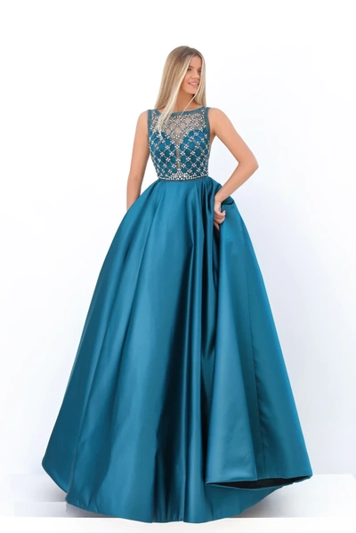 Shop Tarik Ediz Pietra Sleeveless Satin Ball Gown