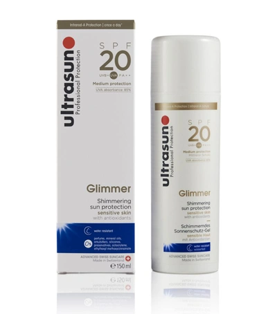 Shop Ultra Sun Glimmer Protection Spf20 In White