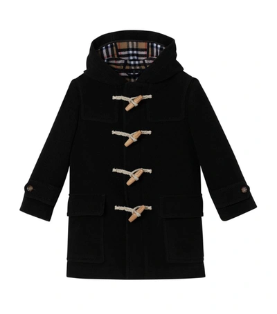 Shop Burberry Kids Hooded Wool Coat (3-12 Years)