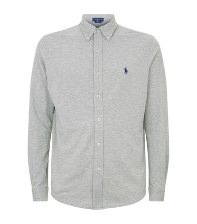 Shop Polo Ralph Lauren Cotton Oxford Shirt In Grey