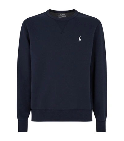 Shop Polo Ralph Lauren Double Knit Sweatshirt In Navy