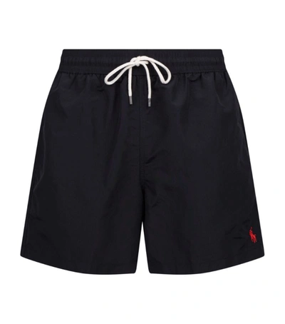 Shop Polo Ralph Lauren Traveller Swim Shorts In Black