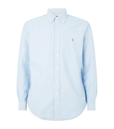 Shop Polo Ralph Lauren Custom Fit Oxford Shirt In Blue