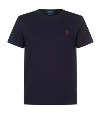 Shop Polo Ralph Lauren Cotton T-shirt In Navy