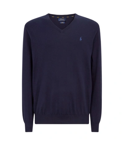 Shop Polo Ralph Lauren V-neck Knit Sweater In Navy